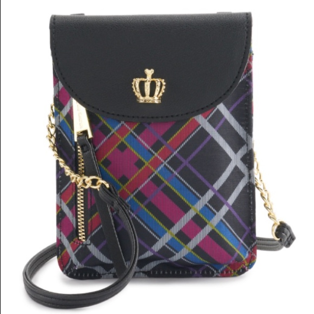 NWT! Juicy Couture Plaid Cellie Mini Crossbody
